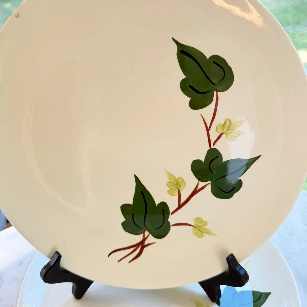 Blue‎ Ridge Southern Potteries Baltic Ivy Vintage Dishes 2 Dinner Plates USA